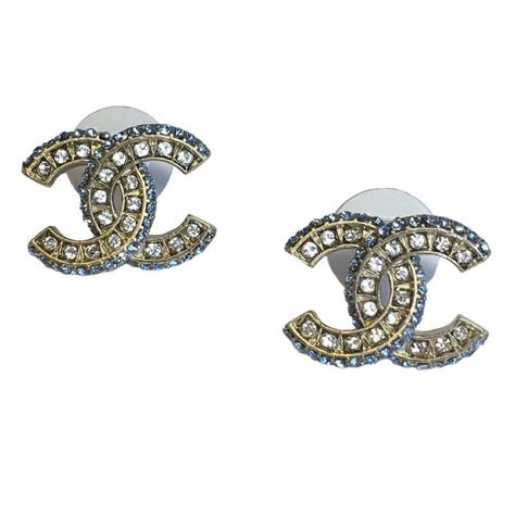 blue chanel stud|chanel earrings official site.